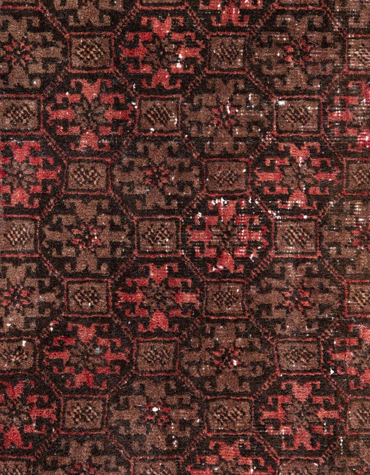 Detail image of  3' 3 x 6' 3  Hand Knotted Ultra Vintage Persian Wool Runner Rug