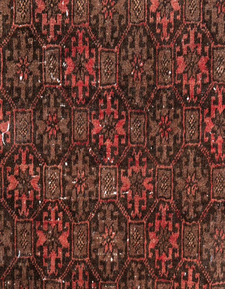 Detail image of  3' 3 x 6' 3  Hand Knotted Ultra Vintage Persian Wool Runner Rug