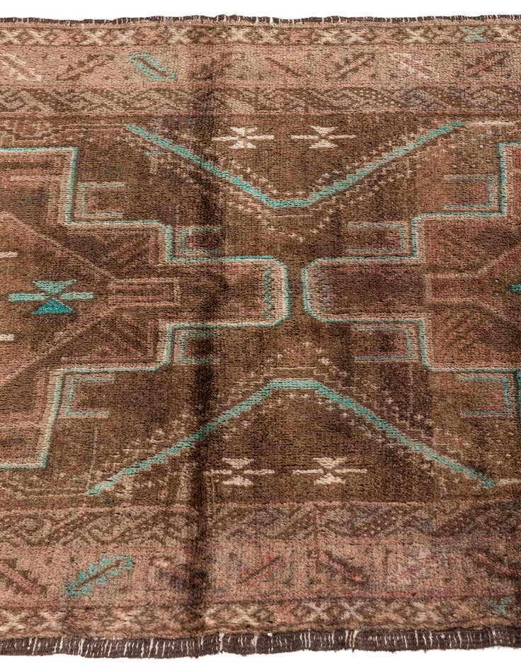 Detail image of  3' 1 x 6'  Hand Knotted Ultra Vintage Persian Wool Runner Rug