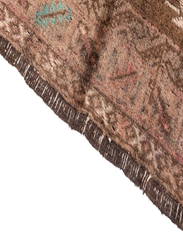 Detail image of  3' 1 x 6'  Hand Knotted Ultra Vintage Persian Wool Runner Rug