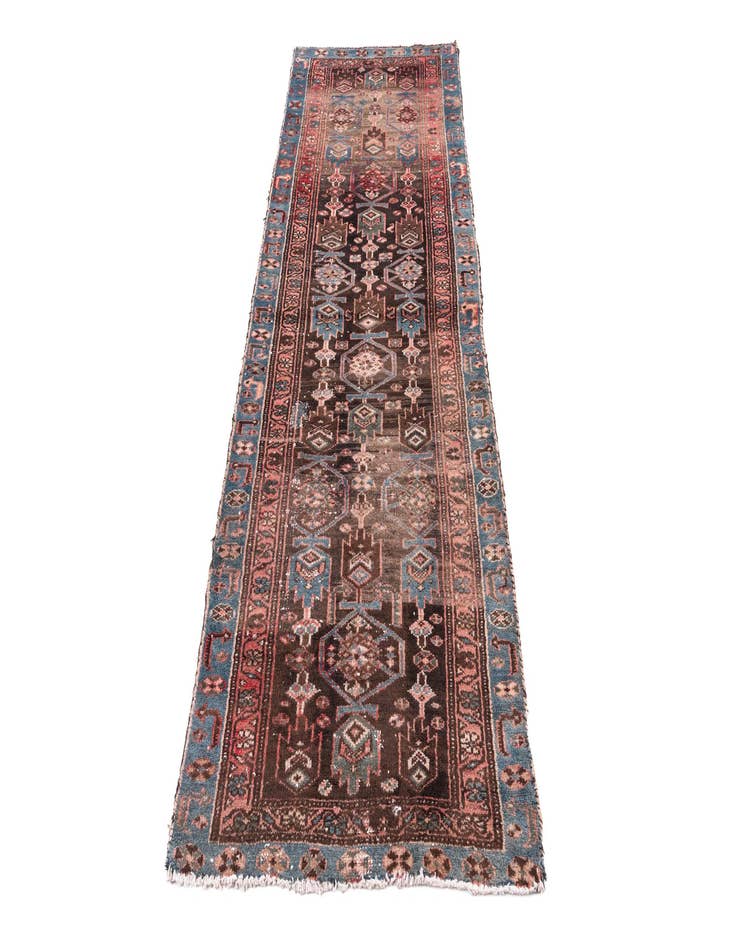 Detail image of  3' 1 x 7' 7  Hand Knotted Ultra Vintage Persian Wool Runner Rug