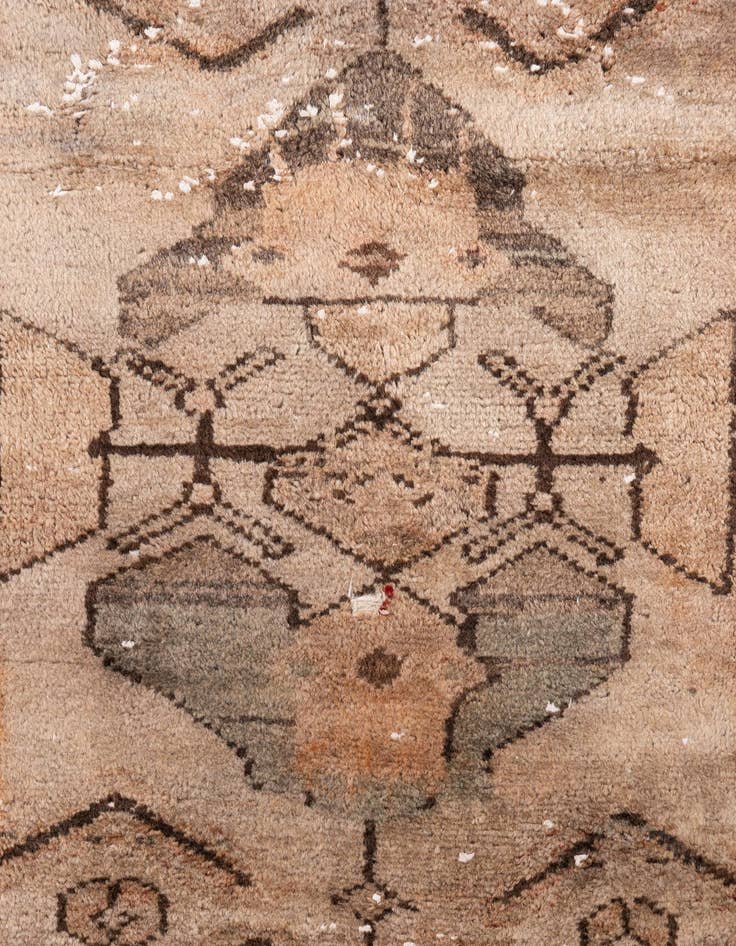 Detail image of  3' 8 x 9' 2  Hand Knotted Ultra Vintage Persian Wool Runner Rug