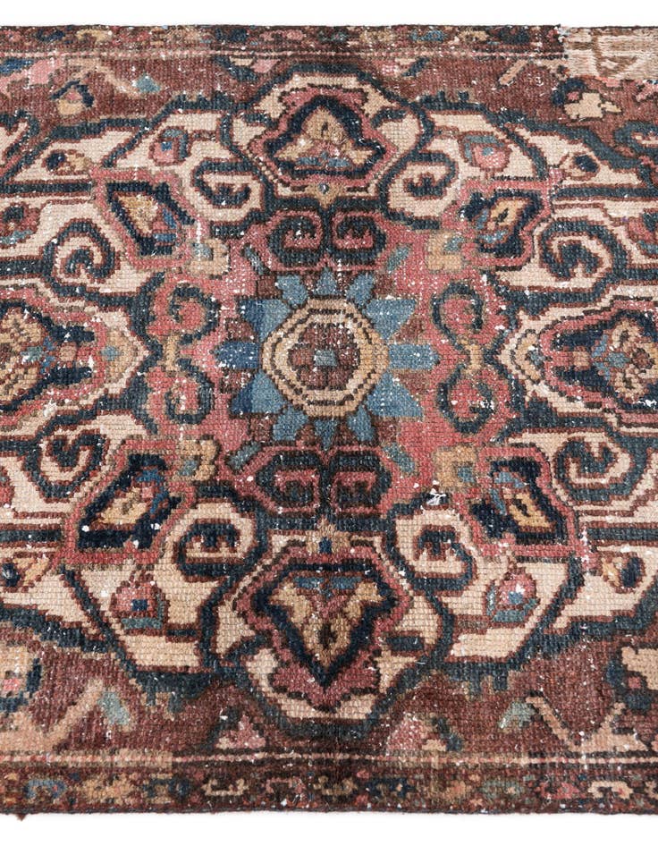 Detail image of  3' x 6'  Hand Knotted Ultra Vintage Persian Wool Runner Rug