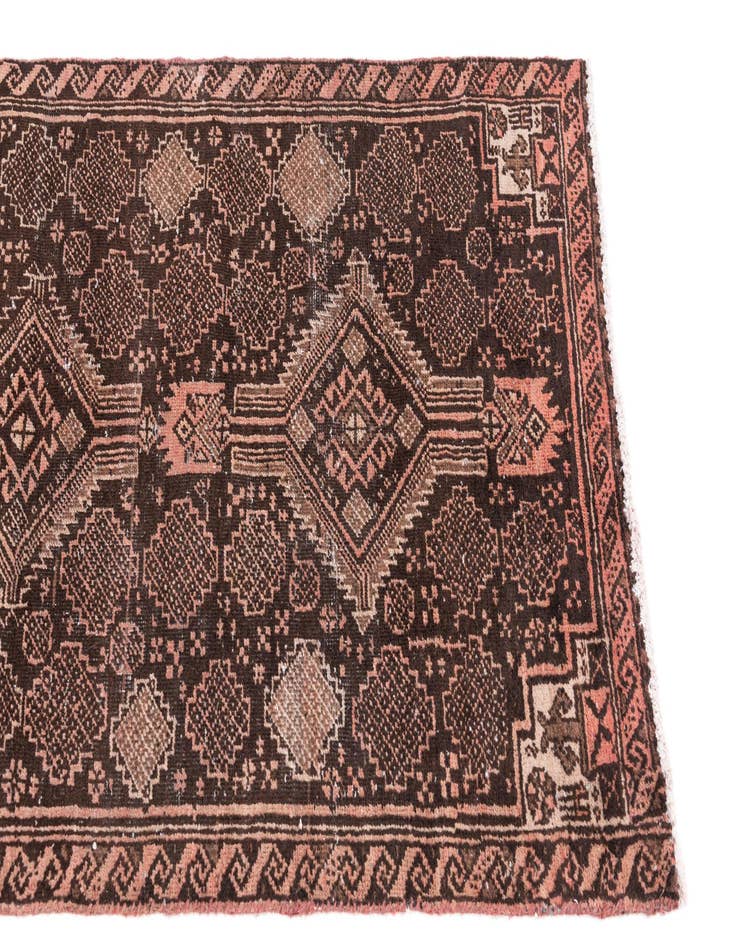 Detail image of  2' 6 x 5' 5  Hand Knotted Ultra Vintage Persian Wool Runner Rug