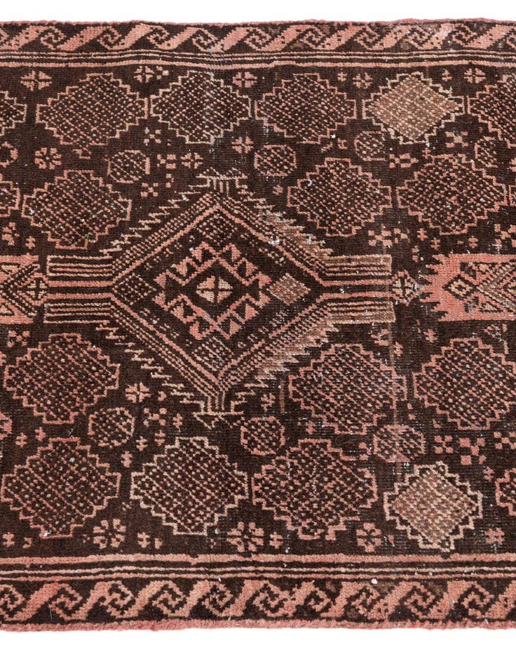 Detail image of  2' 6 x 5' 5  Hand Knotted Ultra Vintage Persian Wool Runner Rug