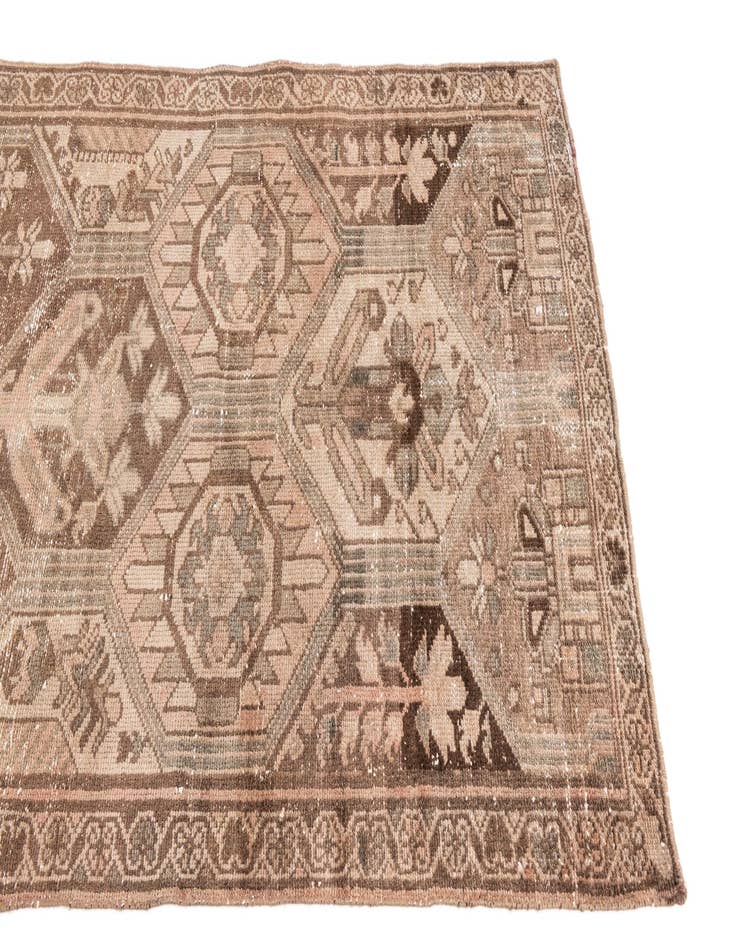 Detail image of  3' 7 x 9' 5  Hand Knotted Ultra Vintage Persian Wool Runner Rug