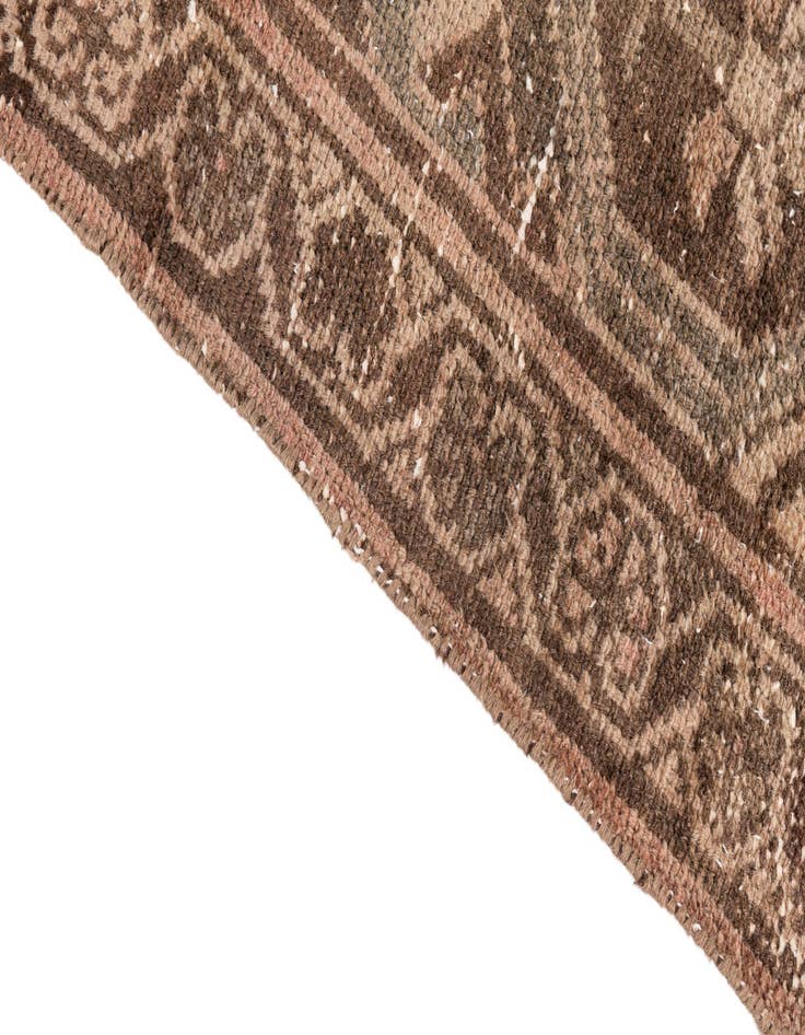 Detail image of  3' 7 x 9' 5  Hand Knotted Ultra Vintage Persian Wool Runner Rug