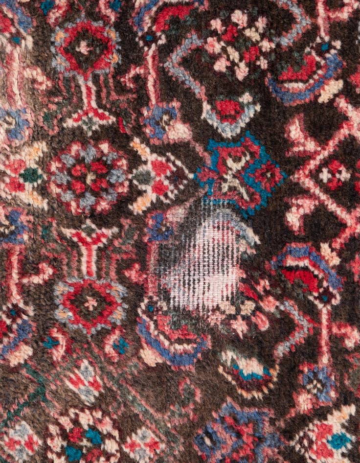 Detail image of  2' 7 x 5' 4  Hand Knotted Ultra Vintage Persian Wool Runner Rug