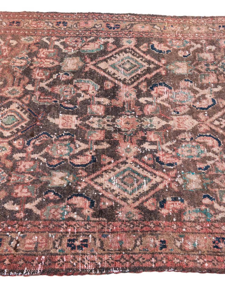 Detail image of  3' 3 x 9' 2  Hand Knotted Ultra Vintage Persian Wool Runner Rug