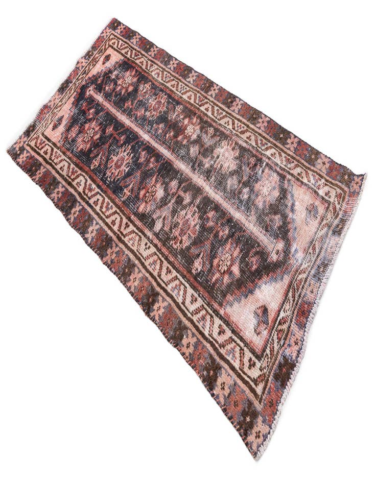 Detail image of  3' 2 x 6' 2  Hand Knotted Ultra Vintage Persian Wool Runner Rug