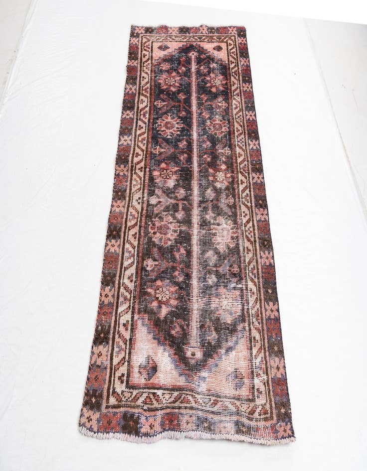 Detail image of  3' 2 x 6' 2  Hand Knotted Ultra Vintage Persian Wool Runner Rug