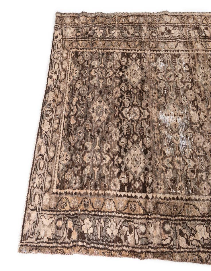 Detail image of  3' 7 x 10' 2  Hand Knotted Ultra Vintage Persian Wool Runner Rug