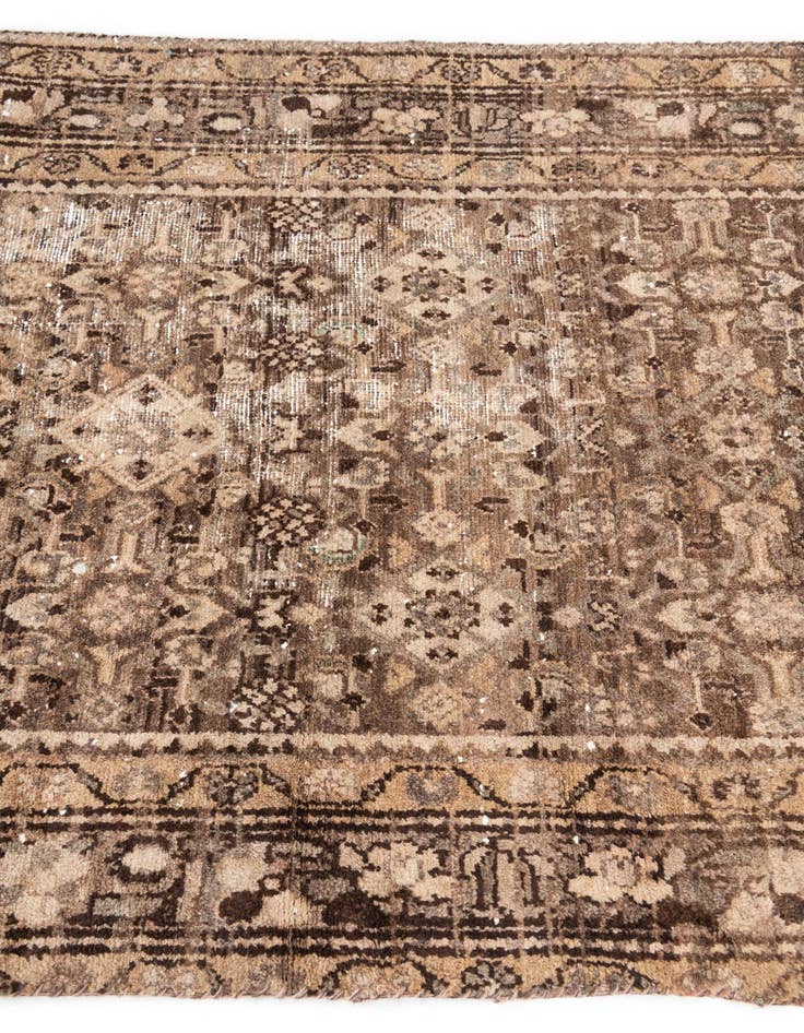 Detail image of  3' 7 x 10' 2  Hand Knotted Ultra Vintage Persian Wool Runner Rug