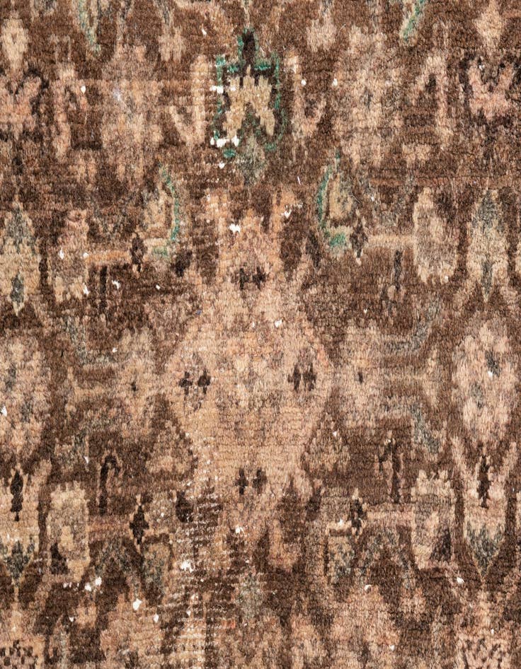 Detail image of  3' 7 x 10' 2  Hand Knotted Ultra Vintage Persian Wool Runner Rug