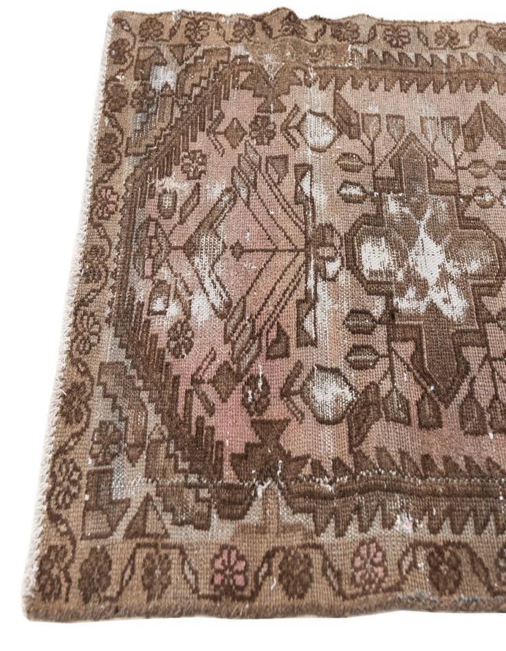 Detail image of  2' 5 x 5' 7  Hand Knotted Ultra Vintage Persian Wool Runner Rug