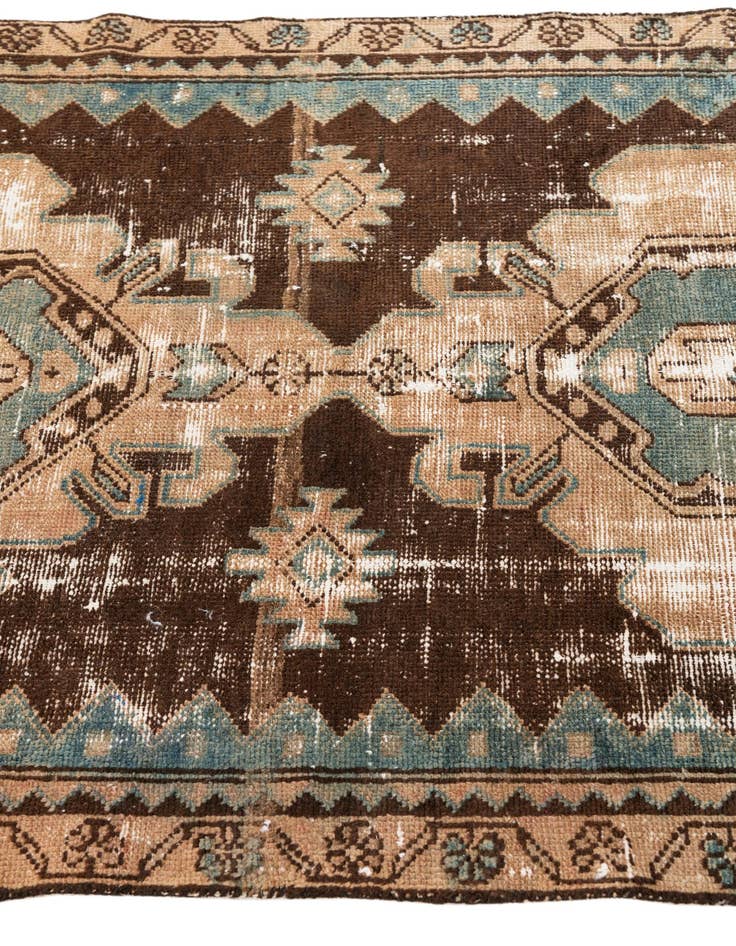 Detail image of  3' 1 x 9' 4  Hand Knotted Ultra Vintage Persian Wool Runner Rug