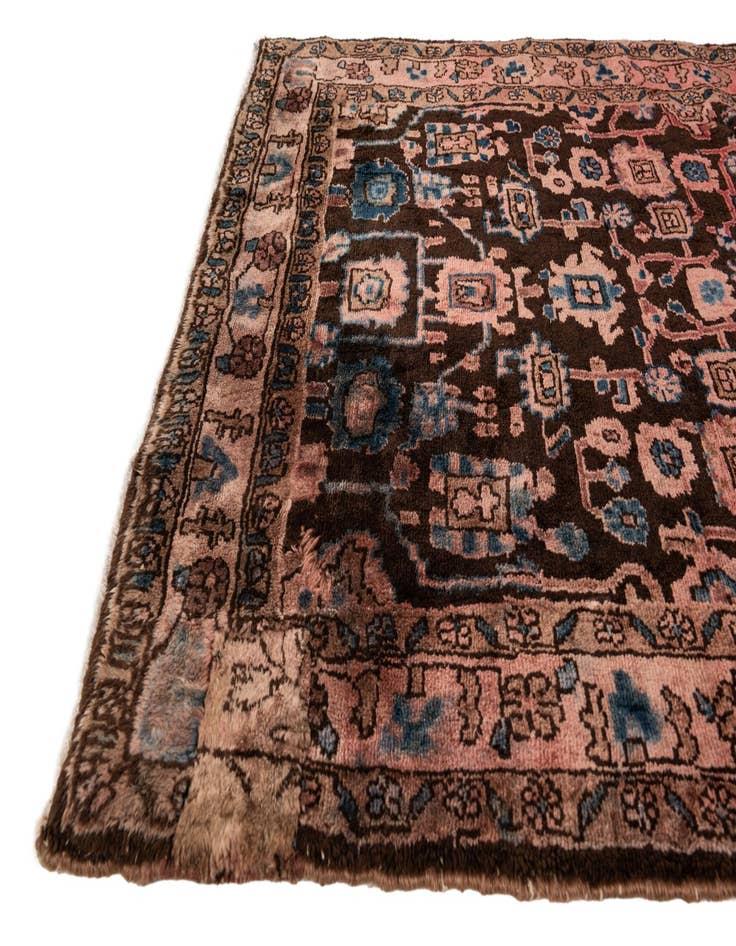 Detail image of  3' 10 x 9' 4  Hand Knotted Ultra Vintage Persian Wool Runner Rug