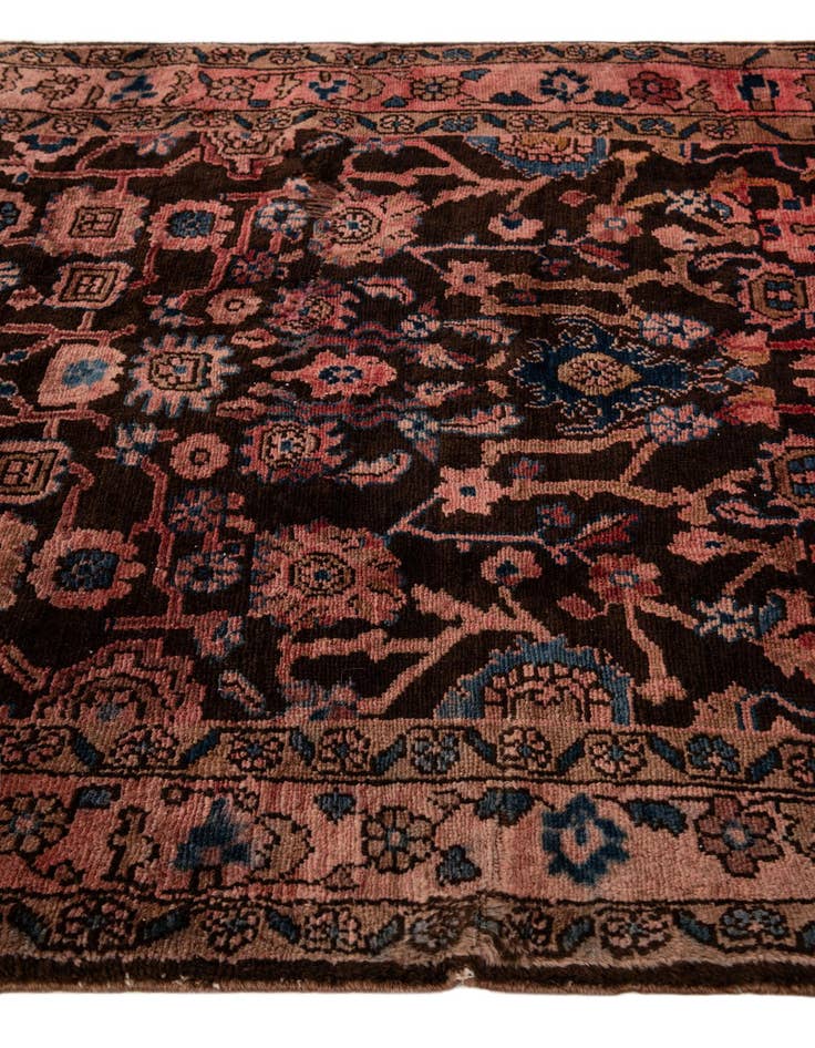 Detail image of  3' 10 x 9' 4  Hand Knotted Ultra Vintage Persian Wool Runner Rug
