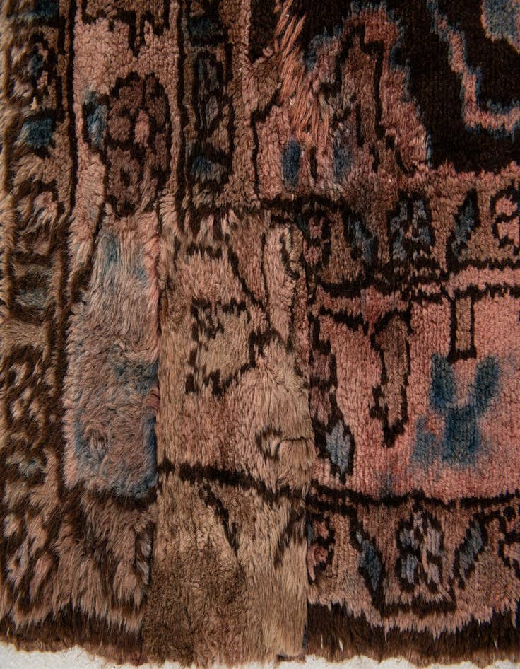 Detail image of  3' 10 x 9' 4  Hand Knotted Ultra Vintage Persian Wool Runner Rug
