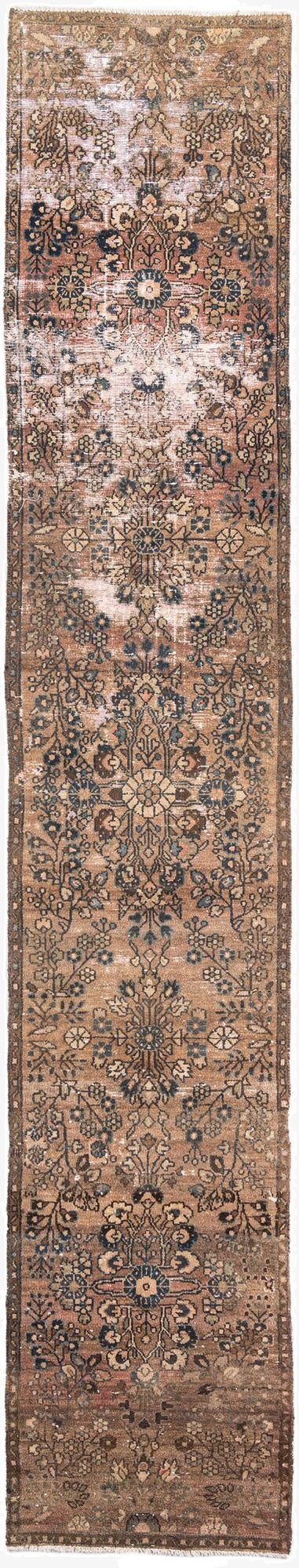 2' 9 x 15'  Hand Knotted Ultra Vintage Persian Wool Runner Rug