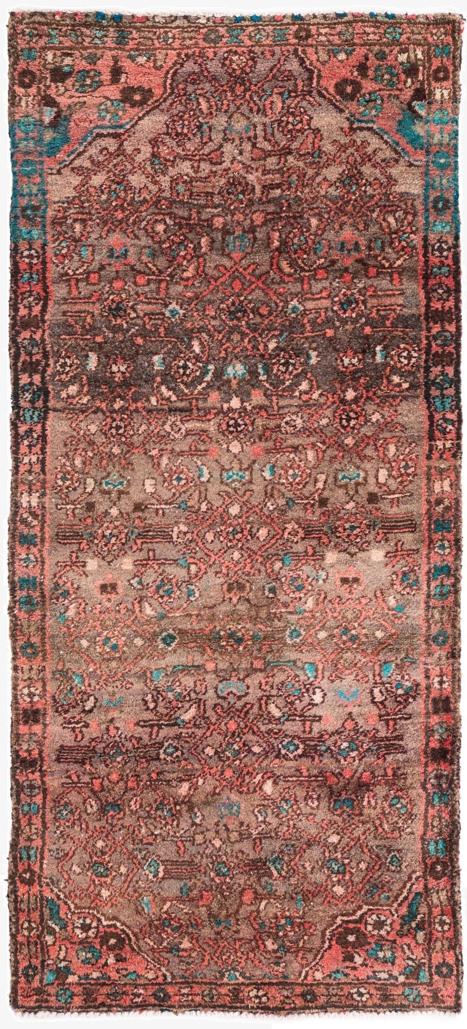  2' 9 x 6'  Hand Knotted Ultra Vintage Persian Wool Runner Rug