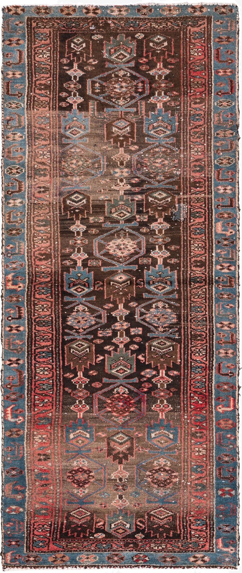  3' 1 x 7' 7  Hand Knotted Ultra Vintage Persian Wool Runner Rug