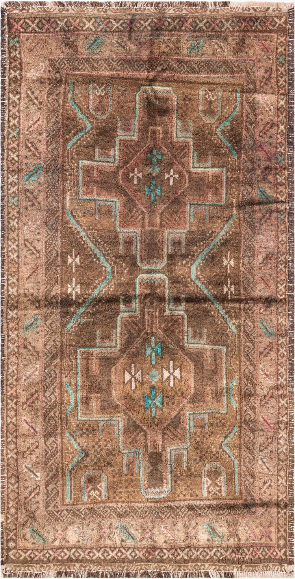  3' 1 x 6'  Hand Knotted Ultra Vintage Persian Wool Runner Rug