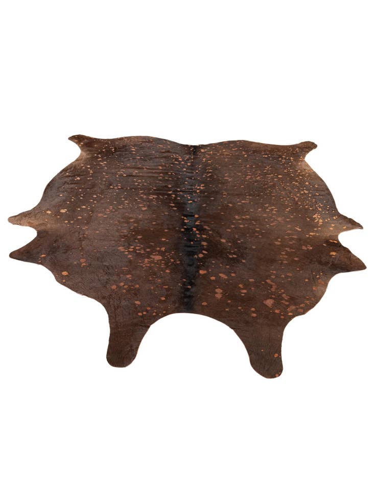 Detail image of  7' 1 x 7' 9 Cowhide Leather Square Rug