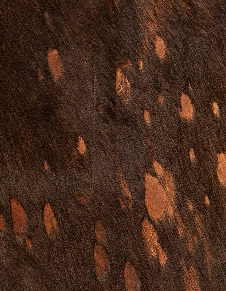 Detail image of  7' 1 x 7' 9 Cowhide Leather Square Rug