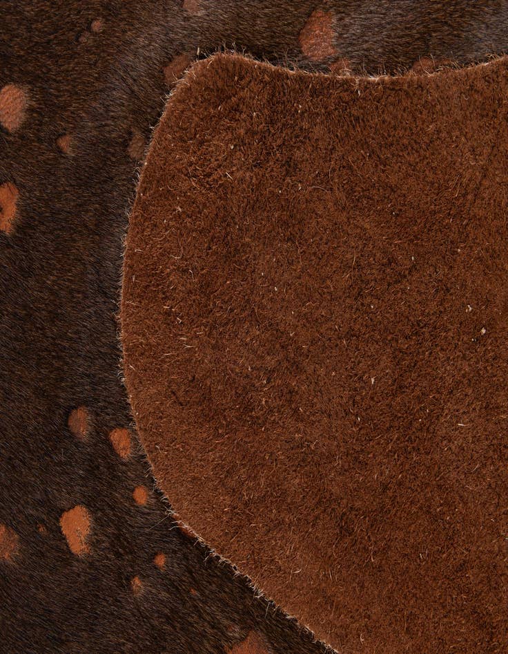 Detail image of  7' 1 x 7' 9 Cowhide Leather Square Rug