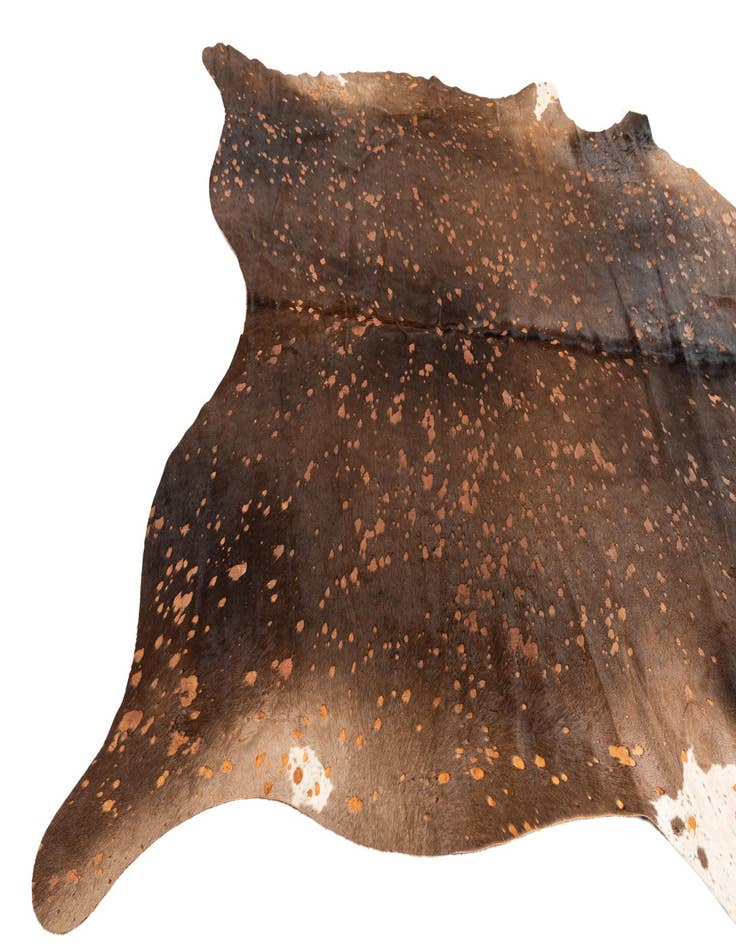 Detail image of  6' 7 x 6' 11 Cowhide Leather Square Rug