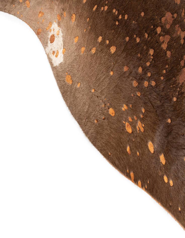 Detail image of  6' 7 x 6' 11 Cowhide Leather Square Rug