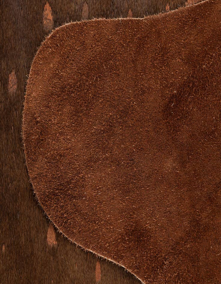 Detail image of  6' 7 x 6' 11 Cowhide Leather Square Rug