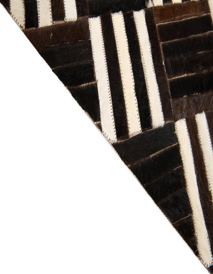 Detail image of  5' 11 x 6' 7 Cowhide Stocks Square Rug