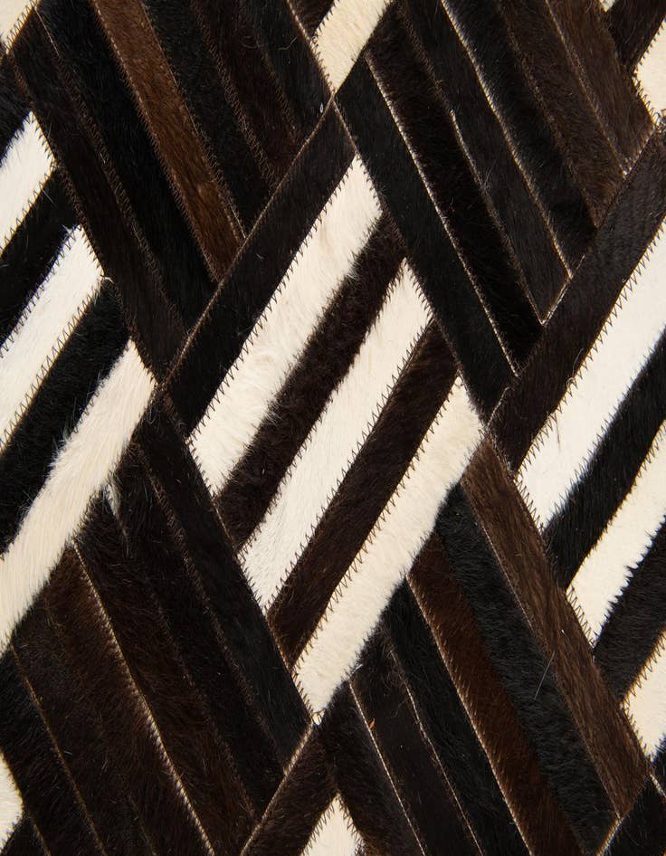 Detail image of  5' 11 x 6' 7 Cowhide Stocks Square Rug