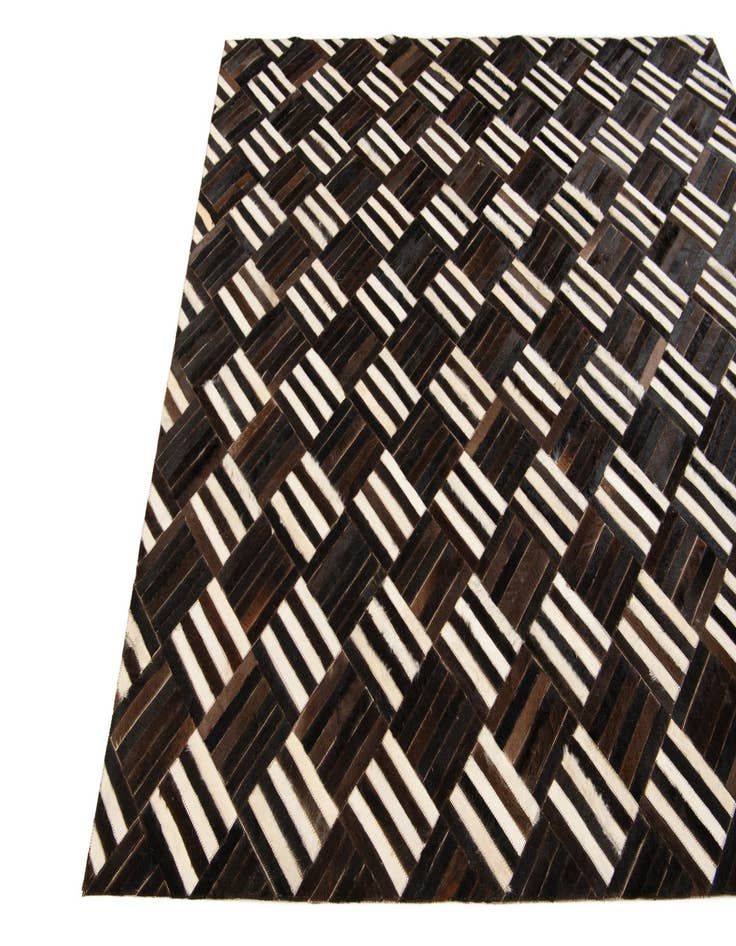 Detail image of  6' x 6' 7 Cowhide Stocks Square Rug