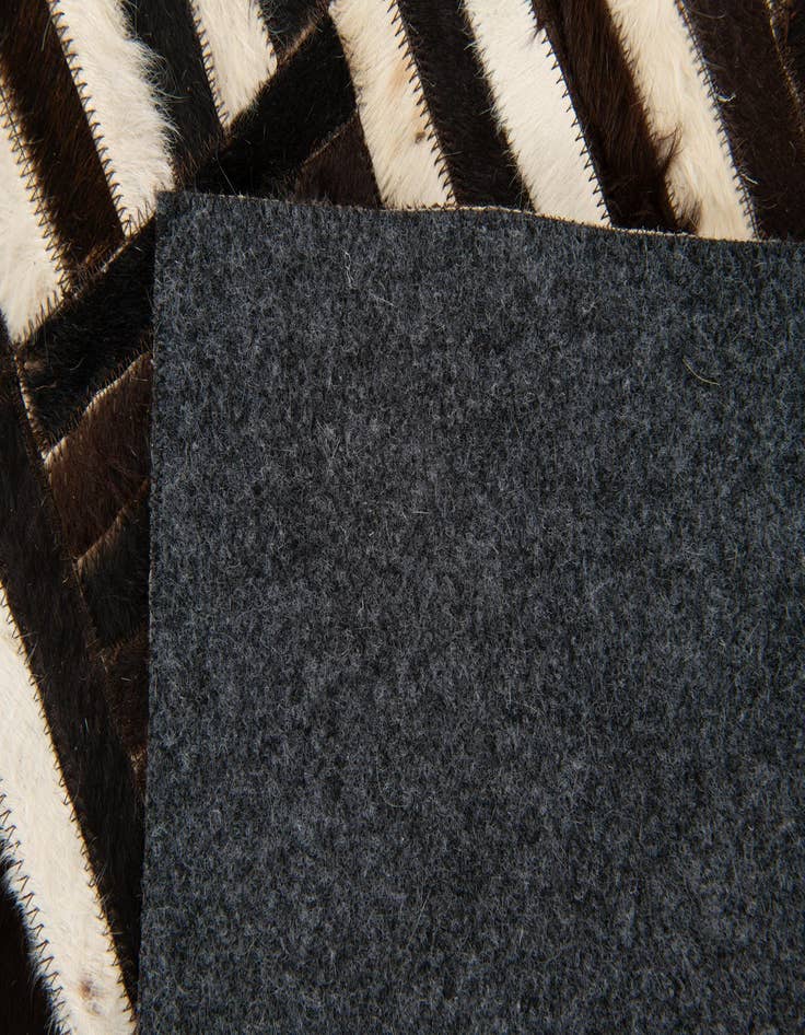 Detail image of  6' x 6' 7 Cowhide Stocks Square Rug