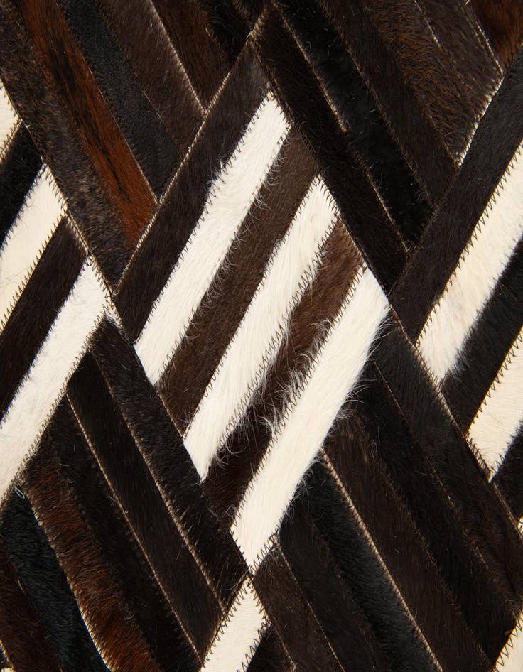 Detail image of  6' x 6' 7 Cowhide Stocks Square Rug