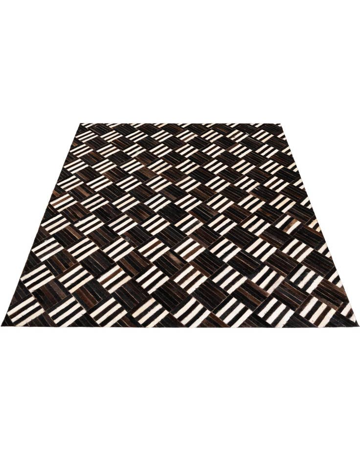 Detail image of  5' 11 x 6' 8 Cowhide Stocks Square Rug