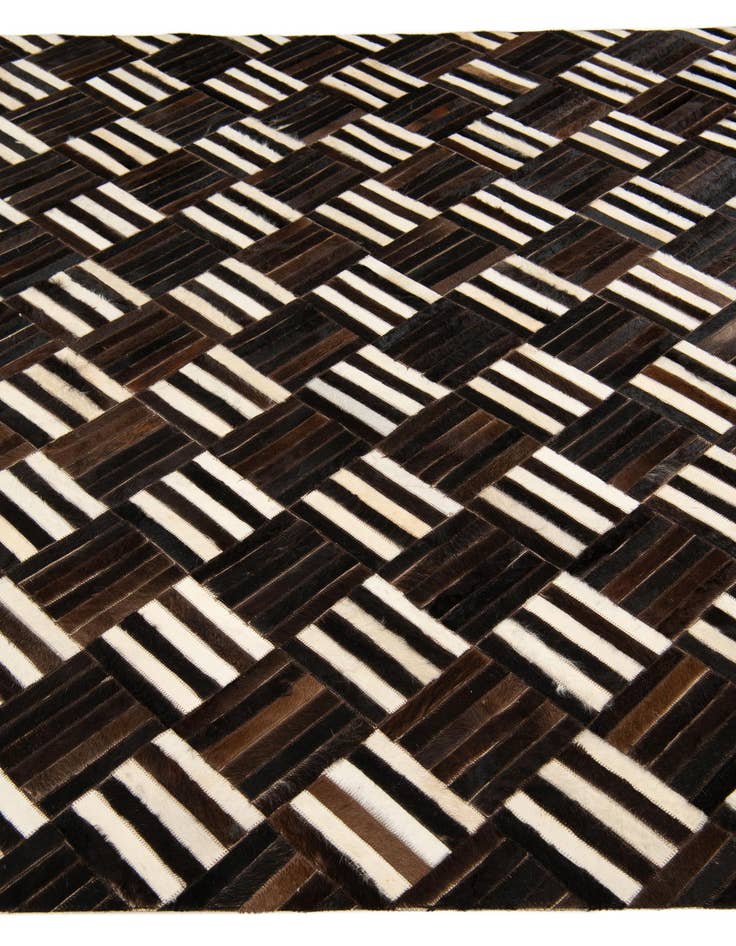 Detail image of  5' 11 x 6' 8 Cowhide Stocks Square Rug