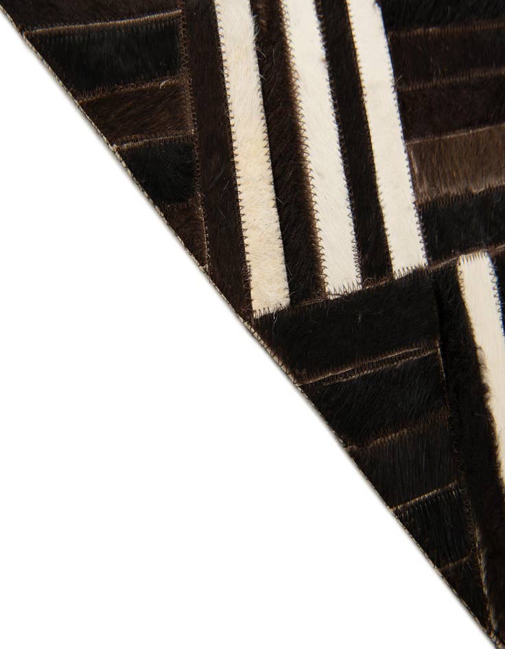 Detail image of  5' 11 x 6' 8 Cowhide Stocks Square Rug