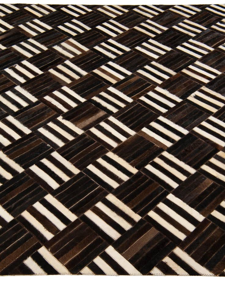 Detail image of  5' 10 x 6' 6 Cowhide Stocks Square Rug