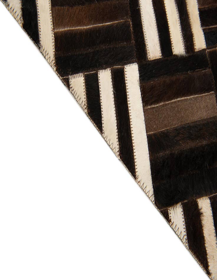 Detail image of  5' 10 x 6' 6 Cowhide Stocks Square Rug