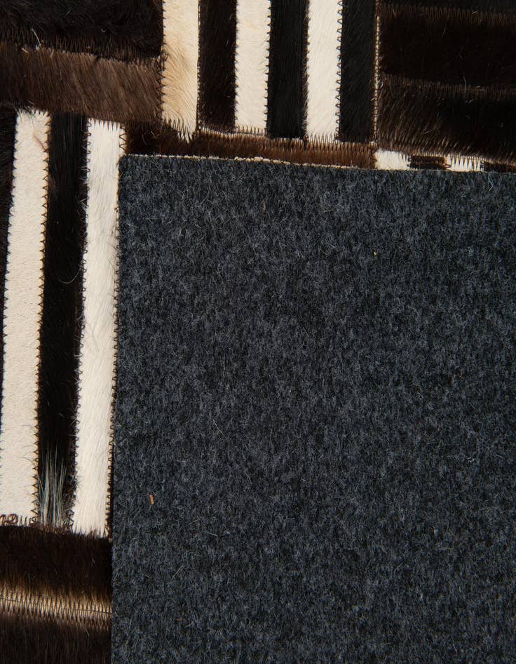 Detail image of  5' 10 x 6' 6 Cowhide Stocks Square Rug