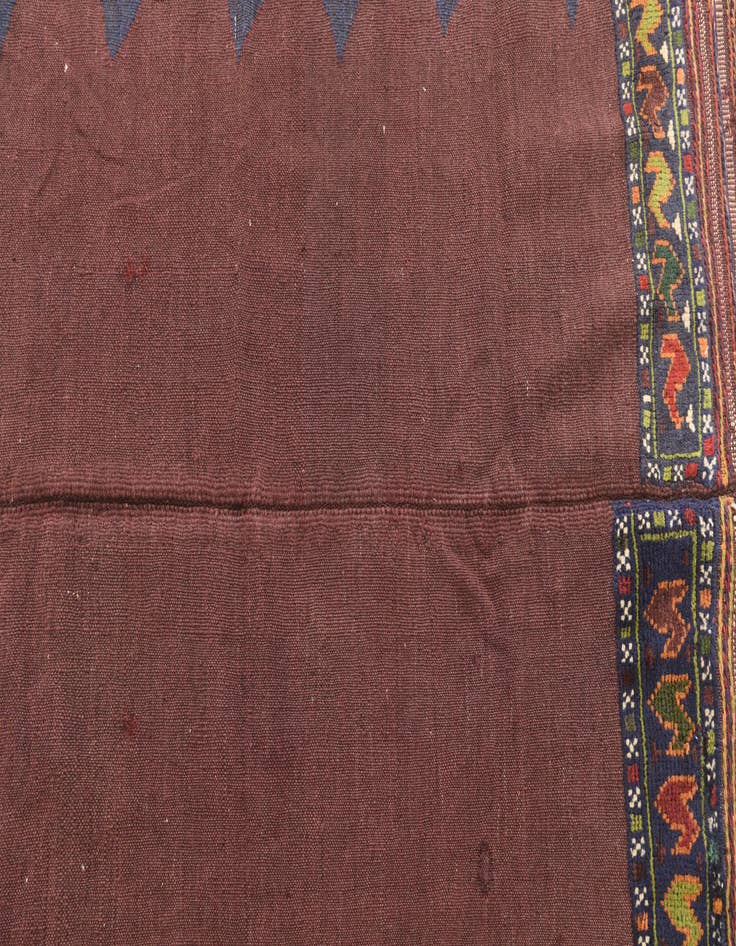 Detail image of  4' x 4' 2  Hand Woven Kilim Afghan Wool Square Rug