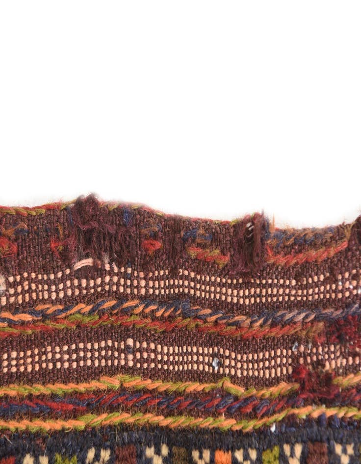 Detail image of  4' x 4' 2  Hand Woven Kilim Afghan Wool Square Rug