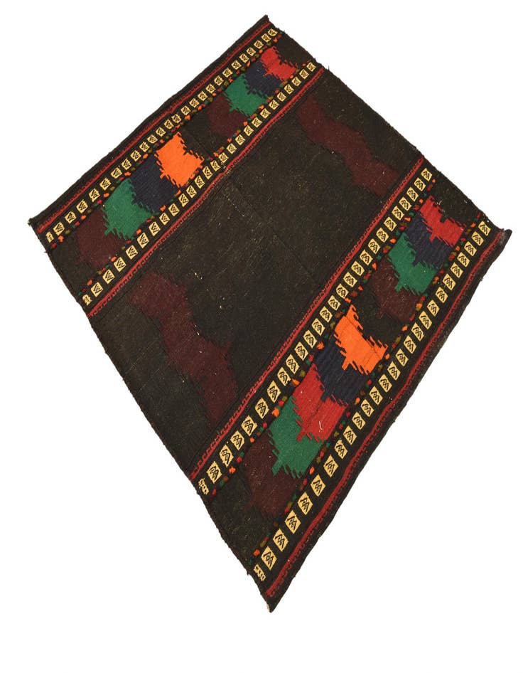 Detail image of  4' x 4'  Hand Woven Kilim Fars Wool Square Rug