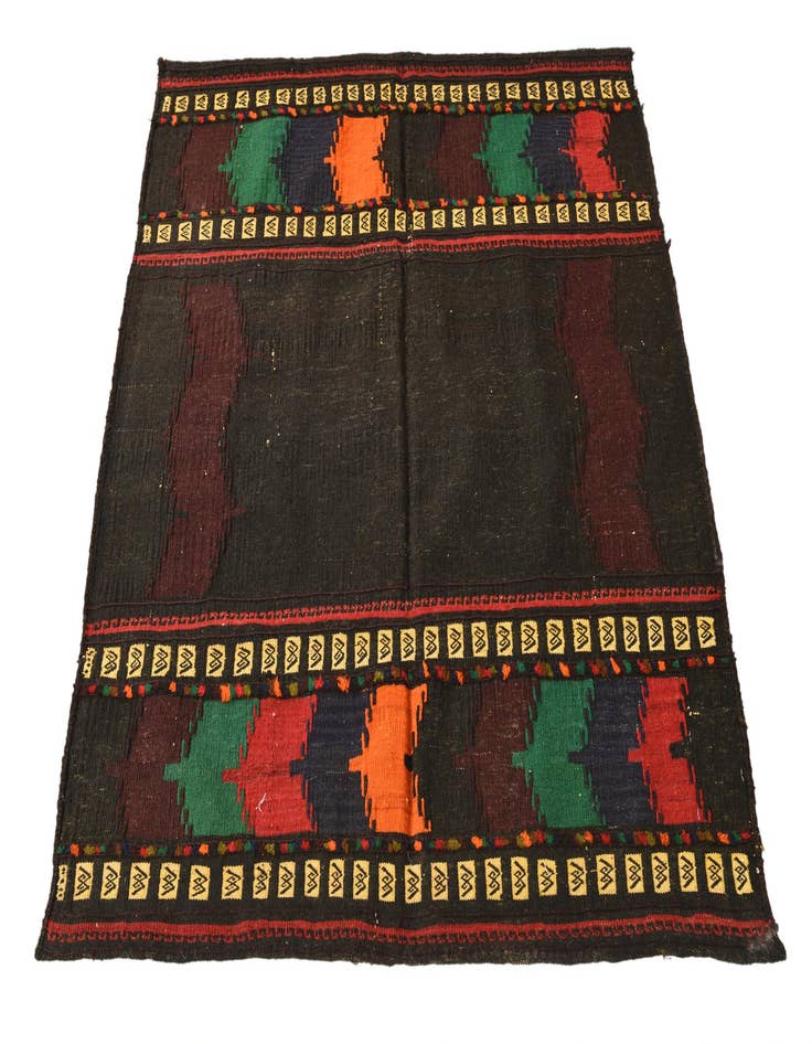 Detail image of  4' x 4'  Hand Woven Kilim Fars Wool Square Rug