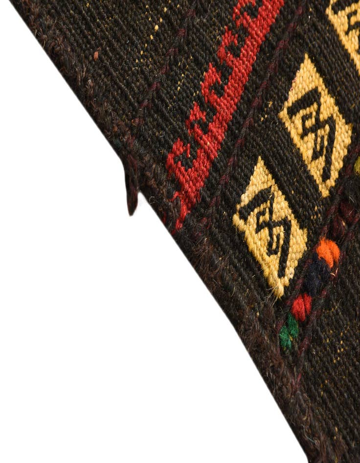 Detail image of  4' x 4'  Hand Woven Kilim Fars Wool Square Rug