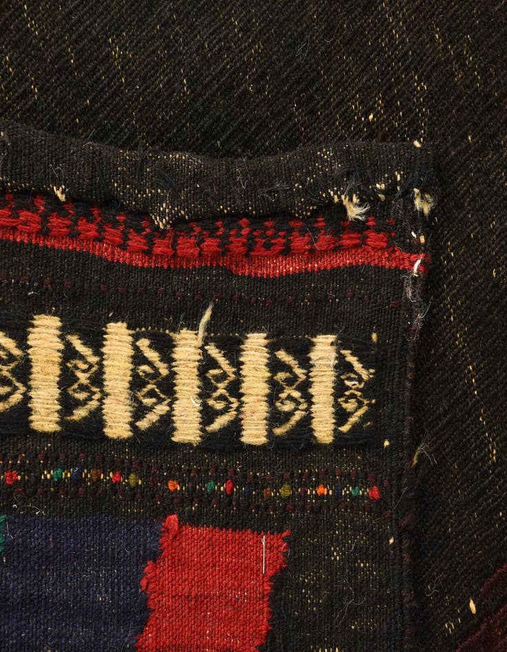 Detail image of  4' x 4'  Hand Woven Kilim Fars Wool Square Rug